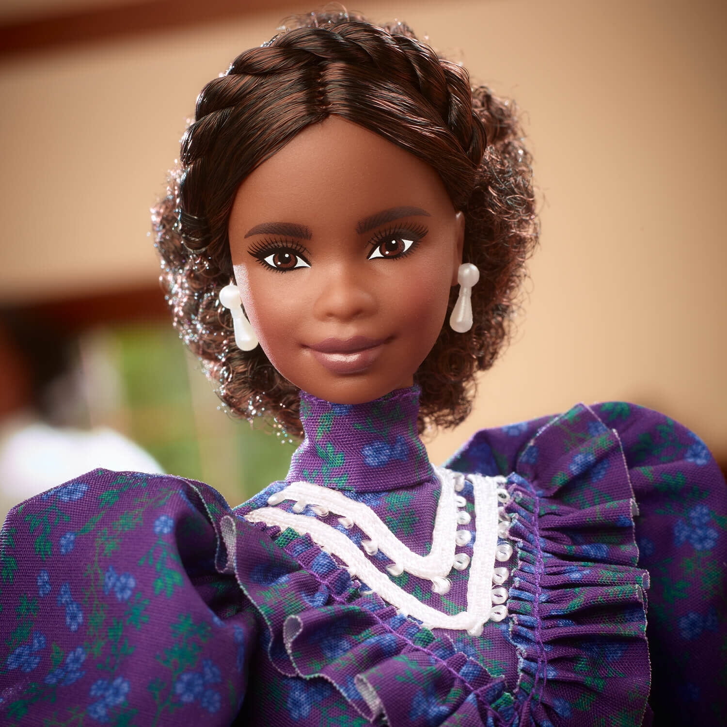 Barbie Inspiring Women Madam C.J. Walker Collectible Doll with Floral Blouse and Long Skirt