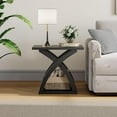 thumbnail image 4 of End Side Table, Modern End Table with Storage Shelf, X-Design Side Table Living Room, 4 of 7