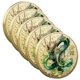 thumbnail image 1 of Monedas de la Suerte Chinas VentDepot CoinQinglong 5Pzas Oro 4cm Espesor 3mm Hierro Chapeado en Oro, 1 of 1