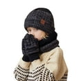 thumbnail image 5 of Guiexla 3 Pcs/Set Kids Winter Hat Scarf Gloves Set Full Protection Thermal Elastic Thick Warm Windproof Soft Unisex Children Beanie Gloves Neck Warmer Set, 5 of 8