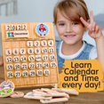 thumbnail image 2 of Juguete Montessori de madera con calendario perpetuo de Panda Brothers, 2 of 7