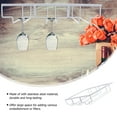 thumbnail image 3 of LOLIPPYY Kitchen Glass Hanging Rack 30x22 5in Silver For Counter Top 1Pack, 3 of 8