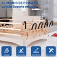 thumbnail image 3 of Escurridor de Platos, Estantes de Aluminio para Encimera de Cocina con Soporte para Utensilios para Platos, Cuchillos, Cucharas y Tenedores, Tabla de Drenaje Mejorada, Oro Rosa, 3 of 8