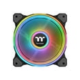 thumbnail image 1 of Thermaltake Riing Quad 120mm 16.8 Million RGB Color (Alexa, Razer Chroma) Software Enabled 4 Light Rings 54 Addressable LED 9 Blades Hydraulic Bearing Case/Radiator Fan CL-F088-PL12SW-B, 1 of 5