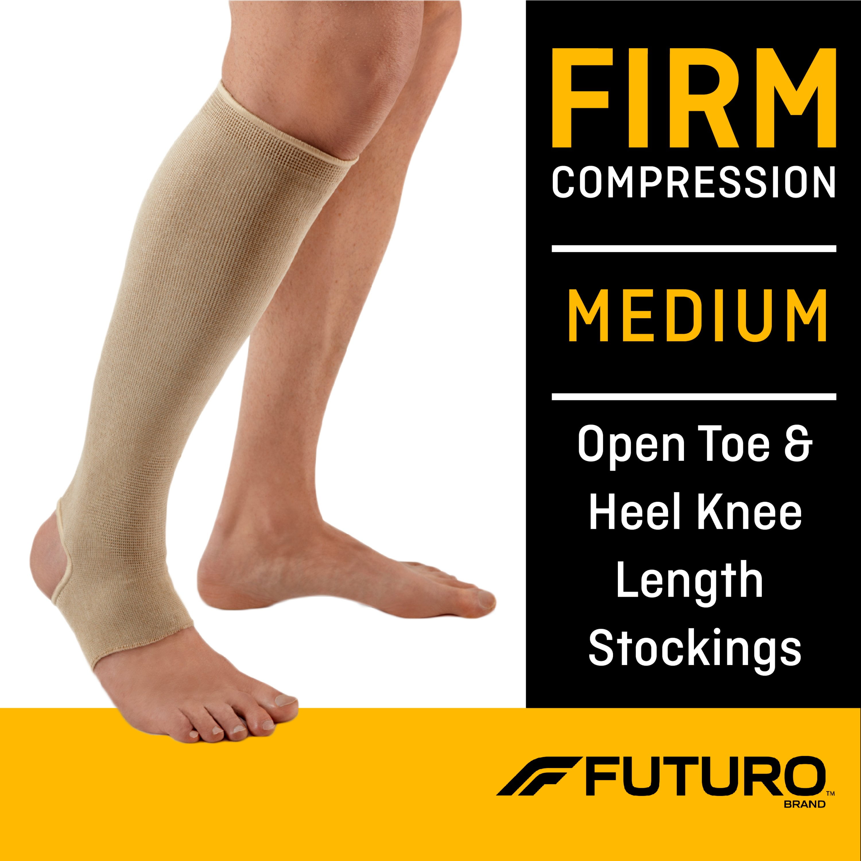 FUTURO FUTURO Open Toe/Heel Knee Highs, Unisex, Medium, Firm
