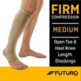 thumbnail image 2 of FUTURO Open Toe/Heel Knee Highs, Unisex, Medium, Firm Compression Stockings, 2 of 8