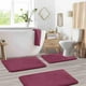 thumbnail image 5 of Juego de 3 alfombras de baño de terciopelo: superabsorbentes y antideslizantes para inodoro y ducha, de terciopelo coral suave para decoración del hogar., 5 of 5