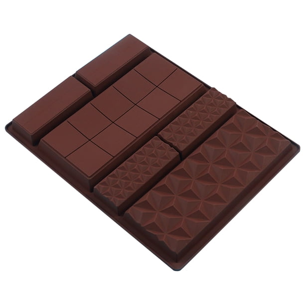 Molde Barra Chocolate Rectangle Silicona para Rellena