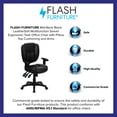 thumbnail image 3 of Emma + Oliver Mid-Back Black LeatherSoft Pillow Top Ergonomic Task Office Chair with Arms, 3 of 6