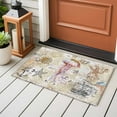 thumbnail image 4 of Non-Slip Rug Pad Rugs Watercolor Marine Octopus Starfish Rectangle Area Rugs 2x3Ft Soft Carpet Pads for Living Room Kids Room, Sailboat Shell on Retro Newspaper, 4 of 9