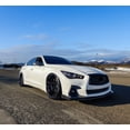 thumbnail image 3 of Ikon Motorsports Front Bumper Lip Compatible With 2018-2024 Infiniti Q50 Sport Models Carbon Fiber Print PP Polypropylene 3PCS Add-On Front Lip Spoiler Splitter, 3 of 9