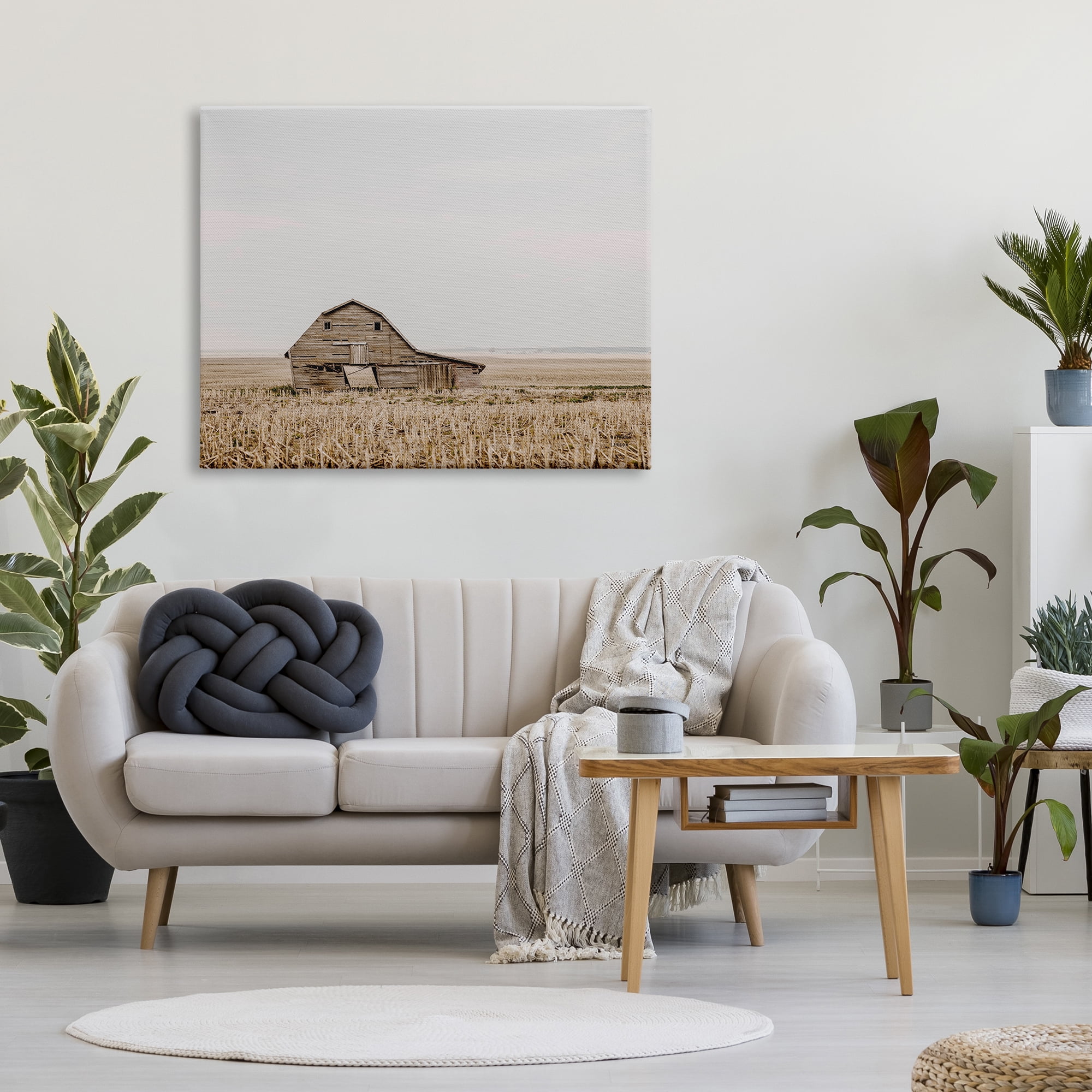 Stupell Industries Ranch Barn Photography Landscape Photography Gallery Wrapped Canvas Art Print Wall Art, 48 x 36