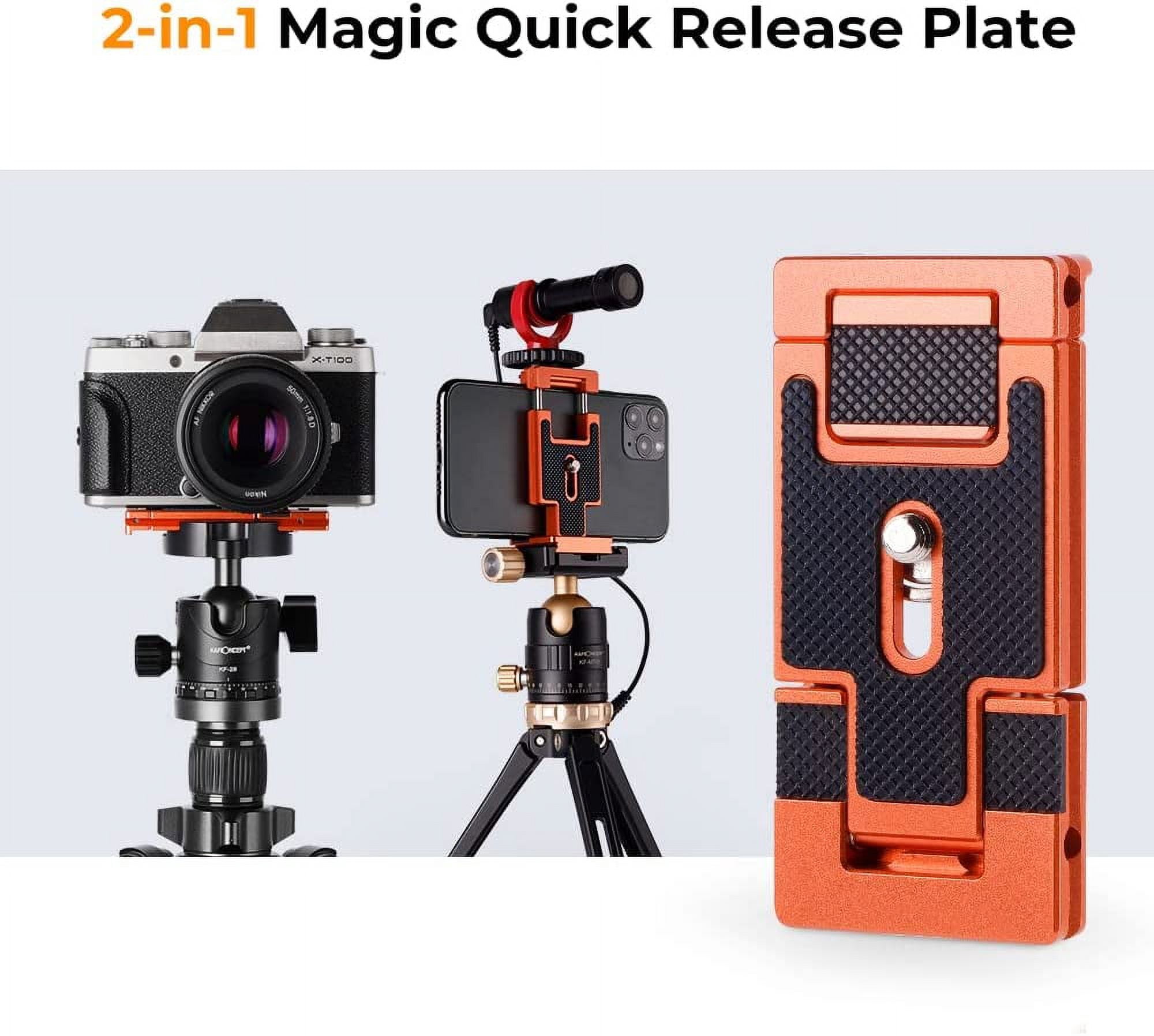 K&F CONCEPT 68" Carbon Fiber Camera Tripod,Compact Tripods with Metal Ball Head,Quick Release Plate,Detachable Monopod 10KG Load for DSLR Cellphone Tripods