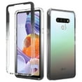 thumbnail image 3 of Mantto LG Stylo 6 Case, Front & Back 360 degree Full Body Protective Gradient Color Bumper Shockproof Slim Hybrid Back Soft Silicone Rubber TPU Bumper Clear Phone Case for LG Stylo 6 Case - Black, 3 of 8