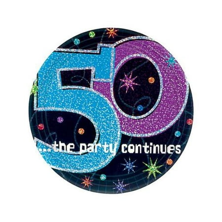 The Party  Continues 50th  Birthday  Cake Plates Party  