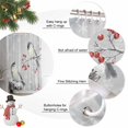 thumbnail image 2 of Small Stall Shower Curtain 36x72 Inch Narrow Half Size Christmas Birds Bath Curtains Bathroom Decor, Berry Branches Snowflake Xmas Grey Waterproof Fabric Shower Curtain Set with Hooks 36 Inch, 2 of 8