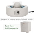 thumbnail image 6 of COSIEST Outdoor Round Terrazzo White Propane Fountain Fire Pit Table (Tank Outside), 6 of 7