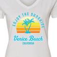 thumbnail image 4 of Inktastic Summer Enjoy the Sunshine Venice Beach California in Blue Women's V-Neck T-Shirt, 4 of 5