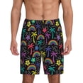 thumbnail image 1 of Fotbe Colorful Palms Pantalones Cortos de Pijama para Hombre, Ropa de Dormir, Pantalones de Pijama Cortos para Hombre-4X-Large, 1 of 6