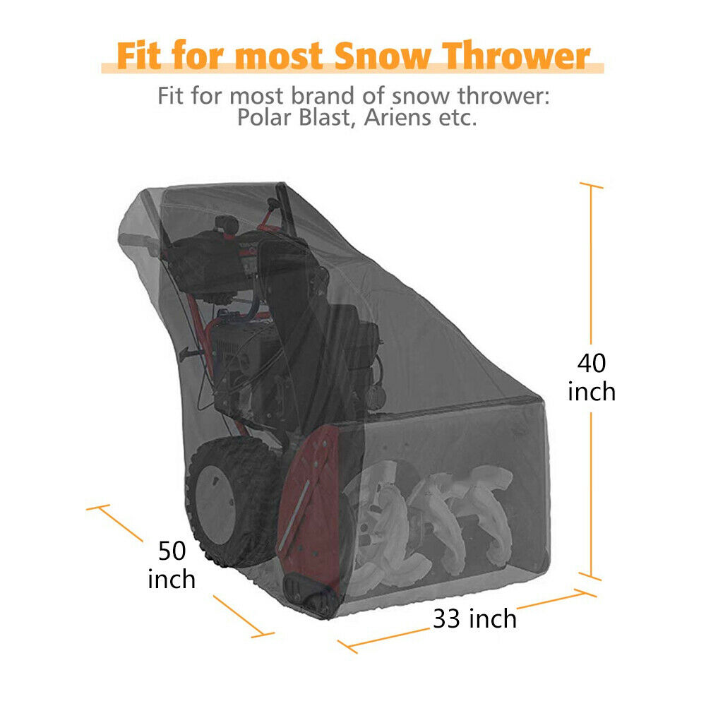 IC ICLOVER 420D Heavy Duty Two-Stage Snowblower Thrower Cover Waterproof UV Dust Protector - image 2 of 7