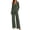 Army Green, variant on Womens Full Length Outfit Sets 2 Piece Ruched V-Neck Tops and Long Pants Lounge Set Soft Ribbed Knit Daily Casual Outfit