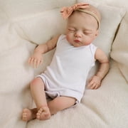 Reborn Baby Dolls - Cute 18 inch Realistic Sleeping Newborn Baby Doll, Lifelike Handmade Cloth Body Reborn Doll, Advanced Painted Gift Set for Kids Age 3+