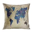 thumbnail image 1 of BOSDECO America World Map North Old Color Pattern Rustic Pillow Case Pillow Cover 20x20 inch, 1 of 1