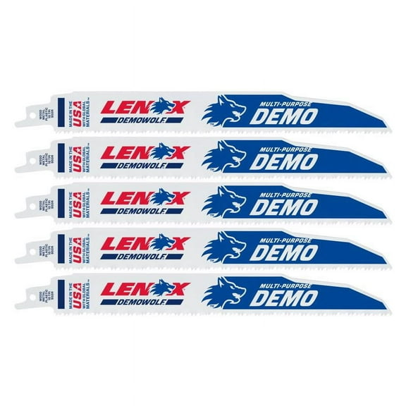 Lenox 9In 10 Tpi Demowolf Reciprocating Saw Blade 5Pk