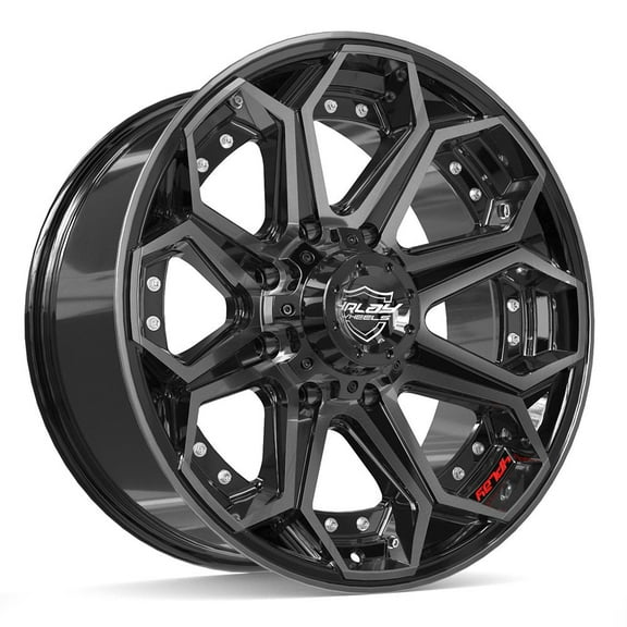 4PLAY Wheels 4P80R 20 Inch Rim Fits 8x180 20x9 Gloss Black Brushed with Tinted Clear (1)