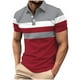 thumbnail image 2 of Blusa y camisa de manga corta con cuello vuelto para hombre, informal, de manga larga, con botones estampados, de poliéster, 2 of 7