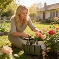 thumbnail image 4 of Eespoir Large Capacity Gardening Tool Bag, with Multiple Pockets Tote Organizer, for Shears, Gloves, Planting Tools, for Garden, Work, Sturdy Fabric, Easy Carry, 4 of 6