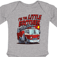 thumbnail image 4 of Inktastic Little Brother Fire Truck Boys Long Sleeve Baby Bodysuit, 4 of 5