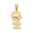 thumbnail image 4 of 14k Yellow Gold Aruba Palm Tree Pendant for Women or Unisex, Tropical Island Charm Jewelry with Trunk, Beach Souvenir Necklace for Travel or Vacation Style, 4 of 6