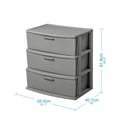 thumbnail image 4 of Cajonera Comoda Organizador Multiusos 3 Niveles Gris, 4 of 4