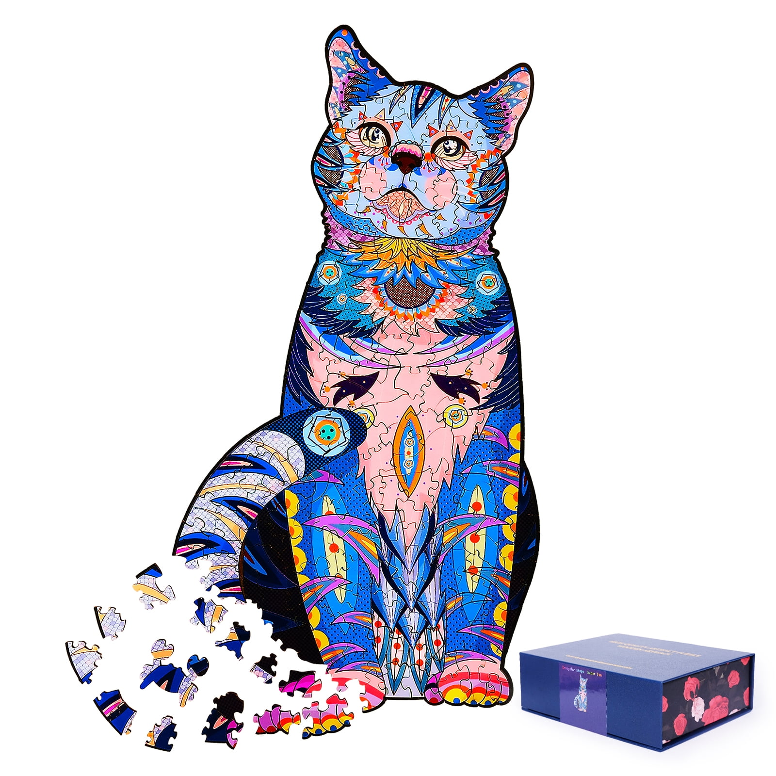 Casual Cat 1000 Piece Jigsaw Puzzle For Adults Kids Learning Education Game Gift 