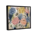 thumbnail image 3 of Stupell Industries Modern Mixed Flower Blooms Graphic Art Jet Black Floating Framed Canvas Print Wall Art, Design by Elizabeth Medley, 3 of 6