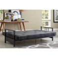thumbnail image 2 of DHP Harlow Metal Arm Full Size Futon, Black Frame with 6-Inch Gray Microfiber Mattress, 2 of 18