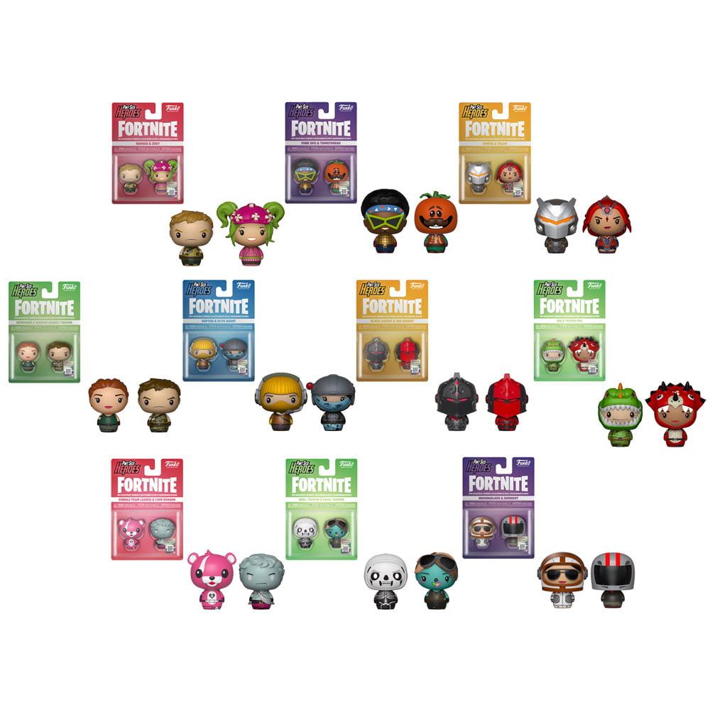 Funko Pint Sized Heroes 2-Pack Fortnite Vinyl Collectables & Funko Display Case 