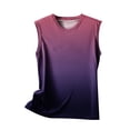 thumbnail image 4 of Hot6sl Économies d'Été Liquidation Débardeur Col Rond, Mode Femme Col Rond Blouse Sans Manches T-Shirt Imprimé Tops Amples, Blouse FemmeViolet,L, 4 of 8