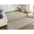 thumbnail image 2 of Feizy Keaton Transitional Solid, Brown/Taupe, 10' x 14' Area Rug Stain Resistant Water Resistant Fade Resistant Casual Stripes Design Carpet for Living Dining Bed Room, 2 of 6
