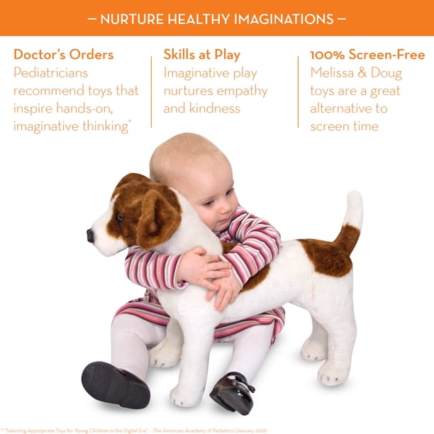Melissa & Doug Giant Jack Russell Terrier - Lifelike Stuffed