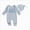 A69-Blue, variant on Newborn Infant Baby Boy Fall Clothes Romper Letter Embroidery Long Sleeve Crew Neck Jumpsuit with Hat