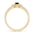 thumbnail image 2 of Angara Natural 0.33 Ct. Blue Sapphire with Diamond Classic Ring in 14K Yellow Gold for Women (Ring Size: 3.5), 2 of 9