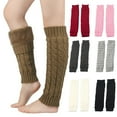 thumbnail image 5 of harmtty Fleece Lined Leg Warmers Women Knitted Long Boot Socks Winter Solid Color Knee-High Thick Calf Warmers for Daily Wear Skating, 5 of 8
