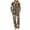 Army Green, variant on Women's Christmas Snowflake Print Pajamas 2-Piece Set Cozy Soft Stretchy Poly Spandex Blend Pocket Long Sleeve Top + Pants Holiday Sleepwear S-3XL