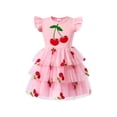 thumbnail image 3 of Tulle Dress for Girls Cherry Dresses Toddler Cotton Sundress 2-3 Years/969, 3 of 7