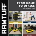 thumbnail image 3 of Ramtuff Connectable Moving Dolly, Sturdy Plastic Cart with Swivel Casters, Yellow, 4 Pack, 3 of 7