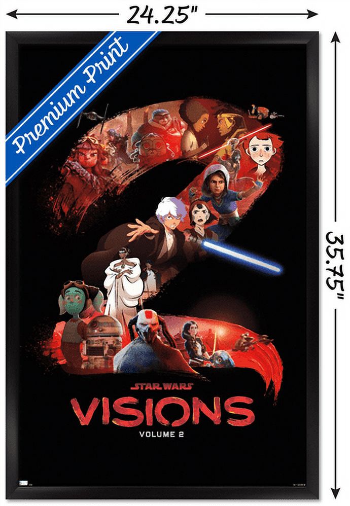 Star Wars: Visions Season 2 - One Sheet Wall Poster, 22.375" x 34" Framed