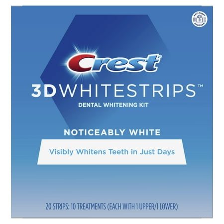 Crest 3D Whitestrips Noticeably White Teeth Whitening Kit, 10