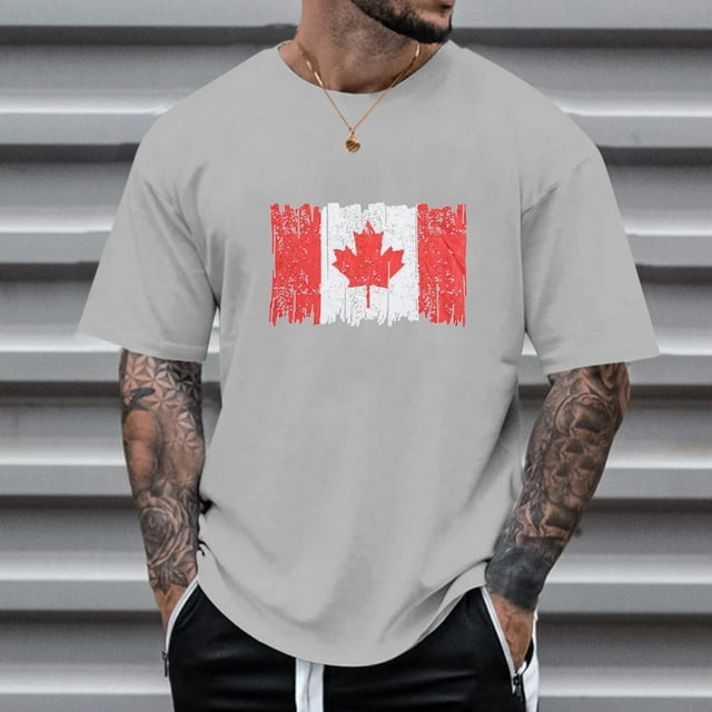 T-shirt pour Hommes - Printemps Été Décontracté Imprimé Partiel Manches Courtes Col Rond avec Design Unique et Ajustement Confortable